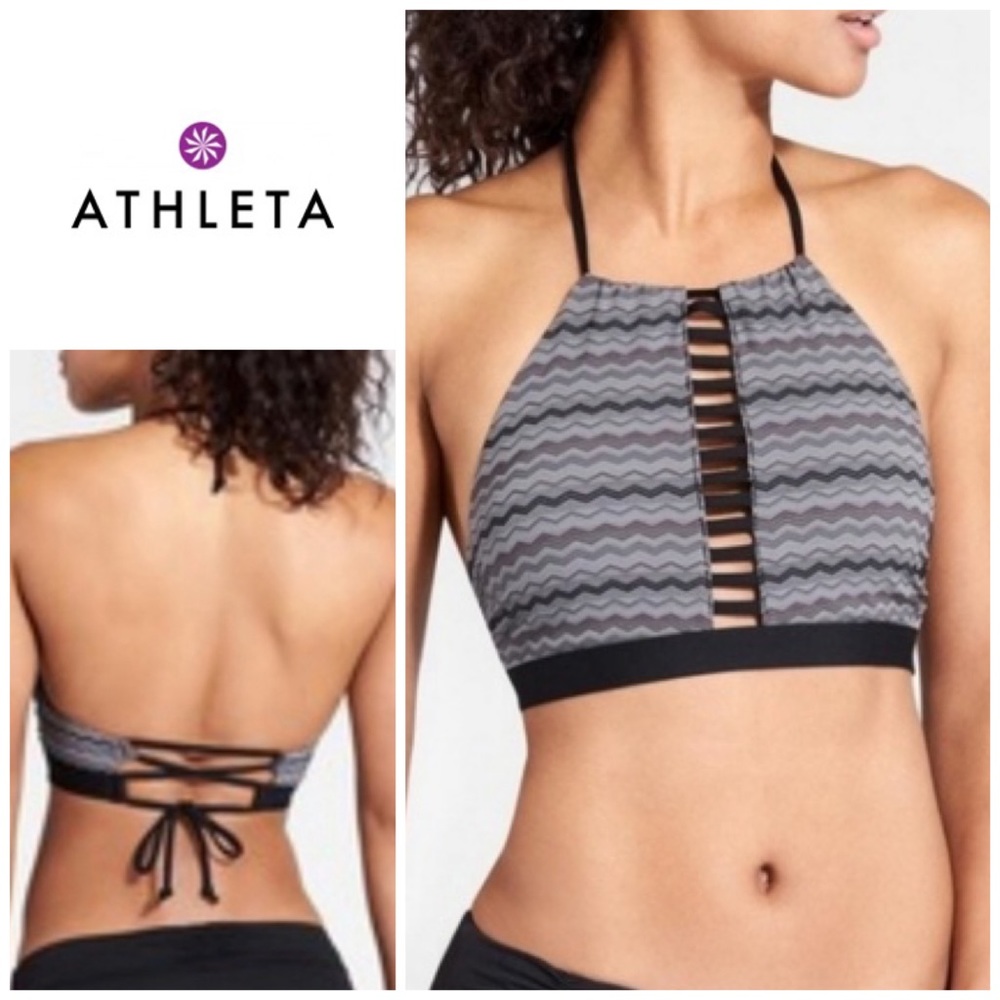 Athleta ladder swim bikini top - chevron print